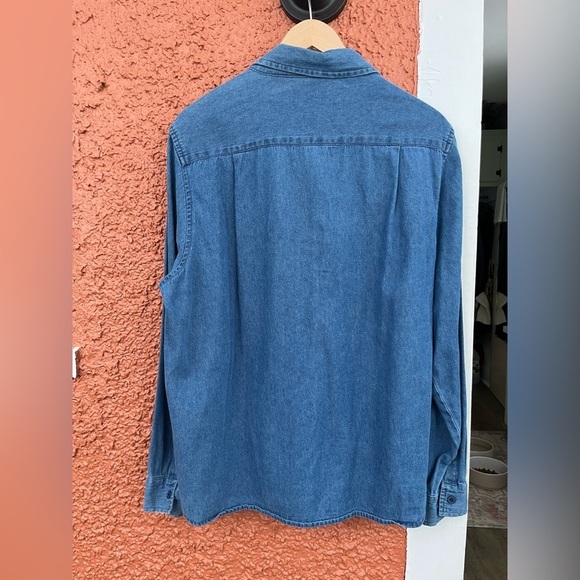 Women’s Lee Denim Fall Patchwork Embroidered Button Down Size Large 100% Cotton - Picture 6 of 6